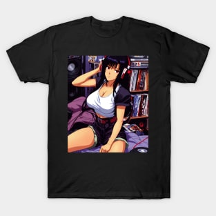 Tifa FF7 Lost in Lofi Hip hop Music - anime lofi girl aesthetic Gaming T-Shirt